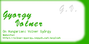 gyorgy volner business card